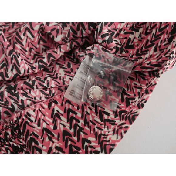 TOMMY HILFIGER Women's Chevron Long Sleeve Faux-Wrap Top XL - Picture 11 of 12